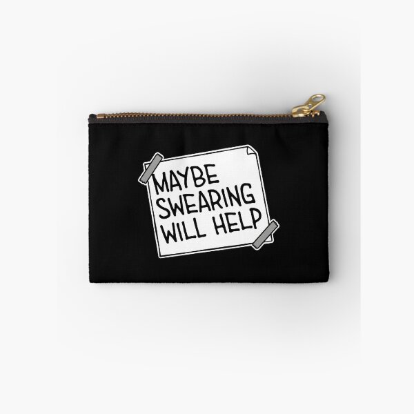 Item preview, Maybe Swearing Will Help Funny Cursing Humor Logo designed and sold by shirt-o-mat.