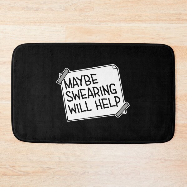 Item preview, Maybe Swearing Will Help Funny Cursing Humor Logo designed and sold by shirt-o-mat.