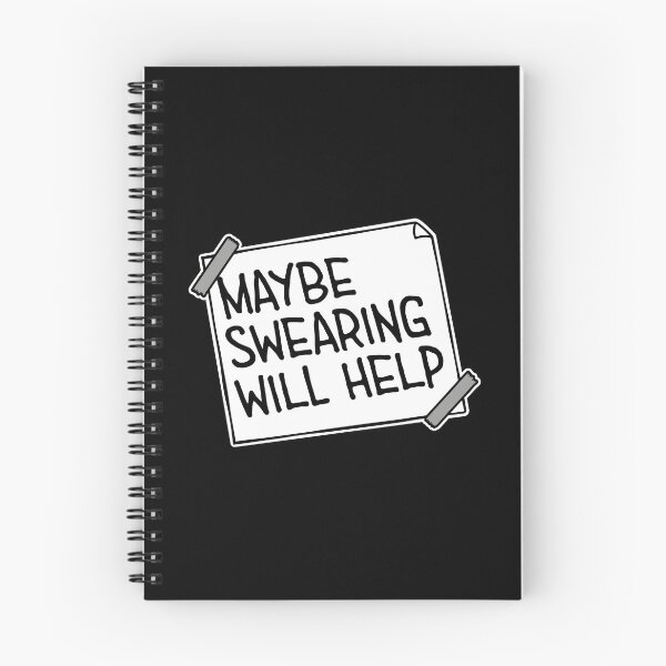 Item preview, Maybe Swearing Will Help Funny Cursing Humor Logo designed and sold by shirt-o-mat.