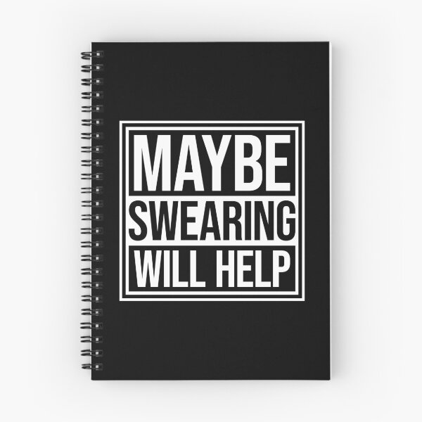 Item preview, Maybe Swearing Will Help Funny Cursing Humor Logo designed and sold by shirt-o-mat.