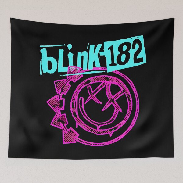 Item preview, Blink-182 Yellow Logo Abstract Neon Bunny Pop Punk Art Design designed and sold by AselaDesigns.