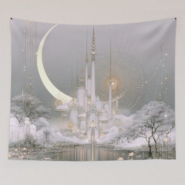 Item preview, Luminous Citadel of the Lotus Lagoon designed and sold by bloorose.