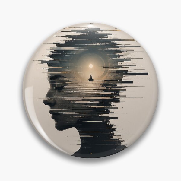 Item preview, The Quiet Center – Minimalist Spiritual Meditation Portrait designed and sold by SacredLensV.