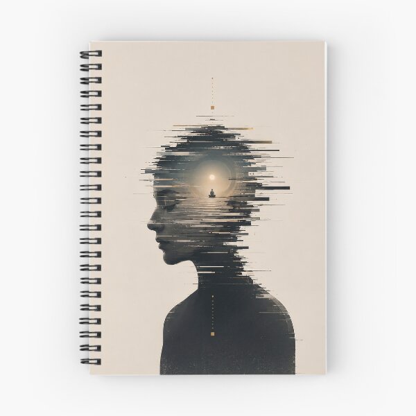 Item preview, The Quiet Center – Minimalist Spiritual Meditation Portrait designed and sold by SacredLensV.