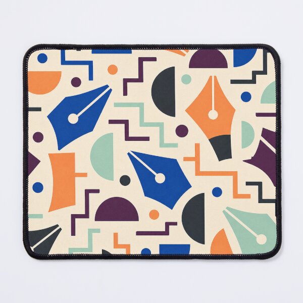 Item preview, Cobalt Nib Apricot Switchback Pattern designed and sold by aihrgdesign.
