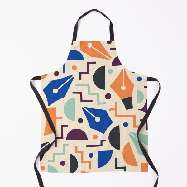 Item preview, Cobalt Nib Apricot Switchback Pattern designed and sold by aihrgdesign.