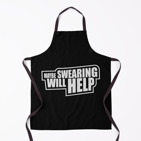 Item preview, Maybe Swearing Will Help Funny Cursing Humor Logo designed and sold by shirt-o-mat.