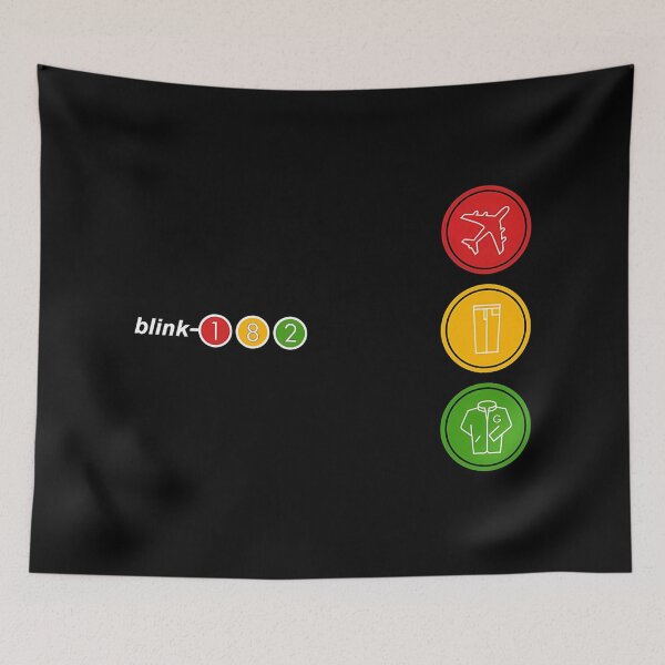 Item preview, Blink-182 Yellow Logo Abstract Neon Bunny Pop Punk Art Design designed and sold by AselaDesigns.