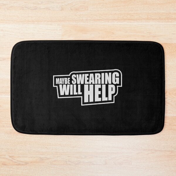 Item preview, Maybe Swearing Will Help Funny Cursing Humor Logo designed and sold by shirt-o-mat.