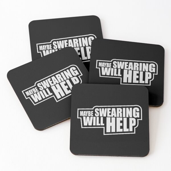Item preview, Maybe Swearing Will Help Funny Cursing Humor Logo designed and sold by shirt-o-mat.