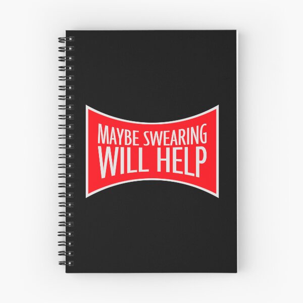 Item preview, Maybe Swearing Will Help Funny Cursing Humor Logo designed and sold by shirt-o-mat.