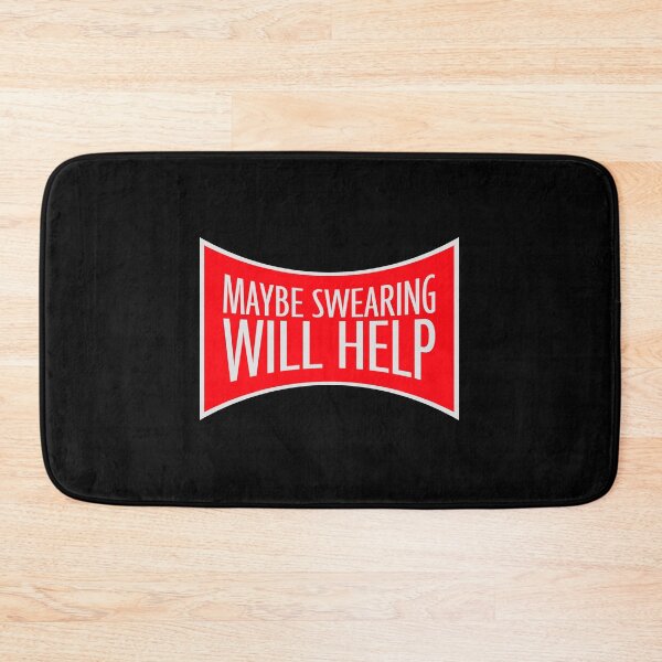 Item preview, Maybe Swearing Will Help Funny Cursing Humor Logo designed and sold by shirt-o-mat.