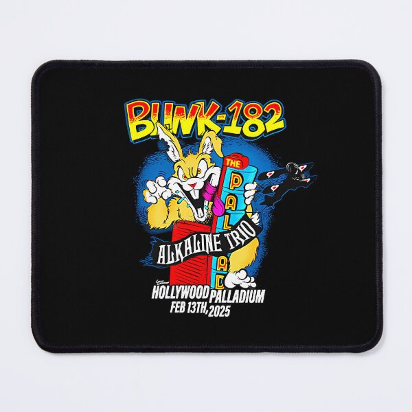 Item preview, Blink-182 Yellow Logo Abstract Neon Bunny Pop Punk Art Design designed and sold by AselaDesigns.