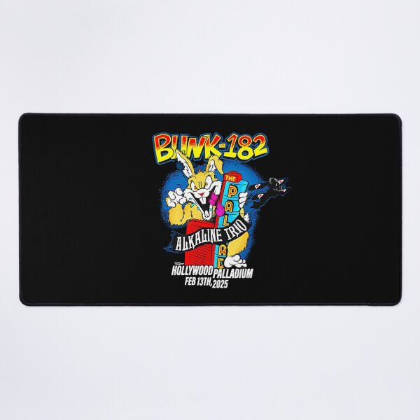 Item preview, Blink-182 Yellow Logo Abstract Neon Bunny Pop Punk Art Design designed and sold by AselaDesigns.