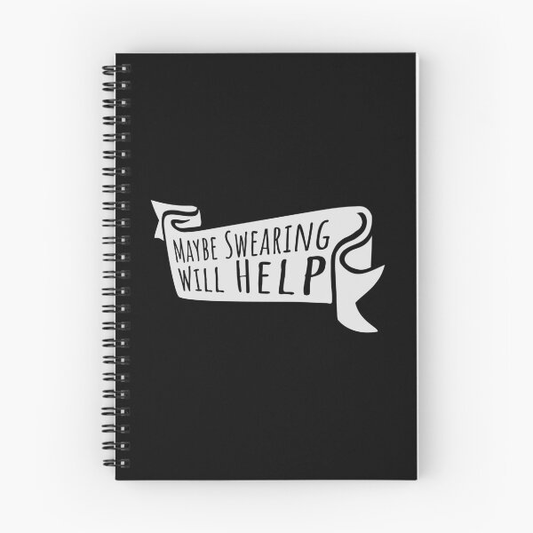 Item preview, Maybe Swearing Will Help Funny Cursing Humor Logo designed and sold by shirt-o-mat.