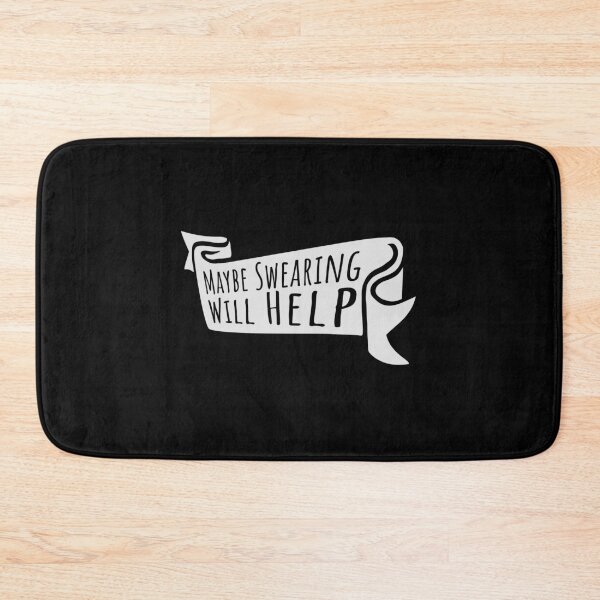 Item preview, Maybe Swearing Will Help Funny Cursing Humor Logo designed and sold by shirt-o-mat.