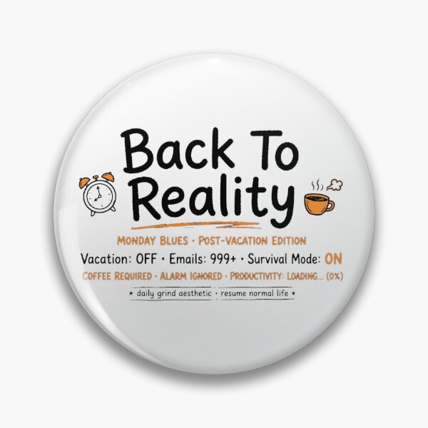 Item preview, Back To Reality Relatable Monday Blues & Vacation Humor Shirt designed and sold by ismai6.