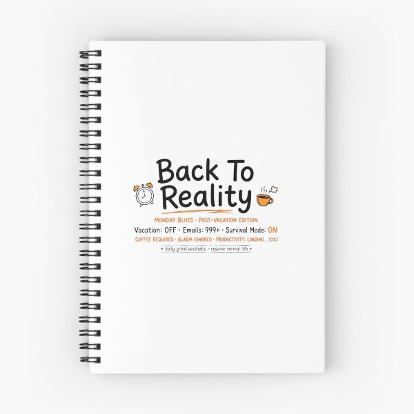 Item preview, Back To Reality Relatable Monday Blues & Vacation Humor Shirt designed and sold by ismai6.