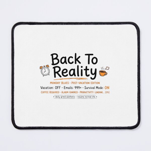 Item preview, Back To Reality Relatable Monday Blues & Vacation Humor Shirt designed and sold by ismai6.