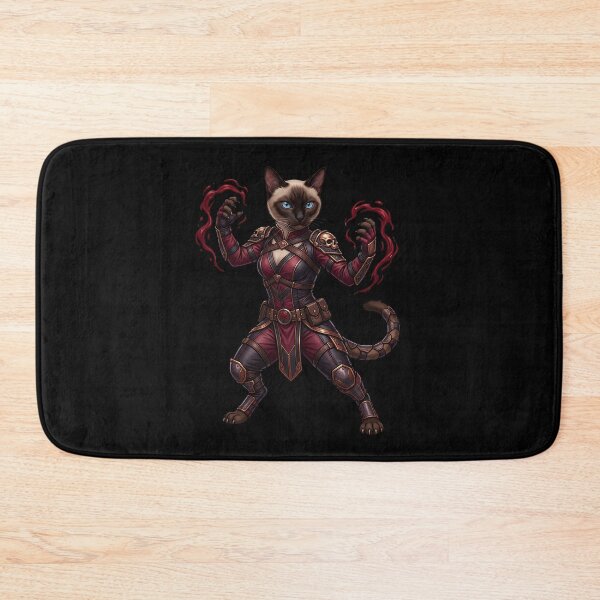 Item preview, Dark Magic Cat - Fantasy Sorceress Warrior with Red Magic designed and sold by TOOBIC.