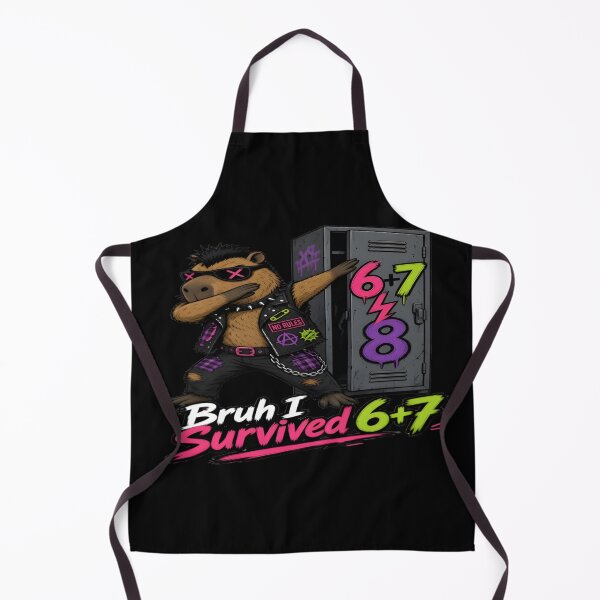 Item preview, Bruh I Survived 6 Plus 7 Punk Capybara Art designed and sold by DailySparks.