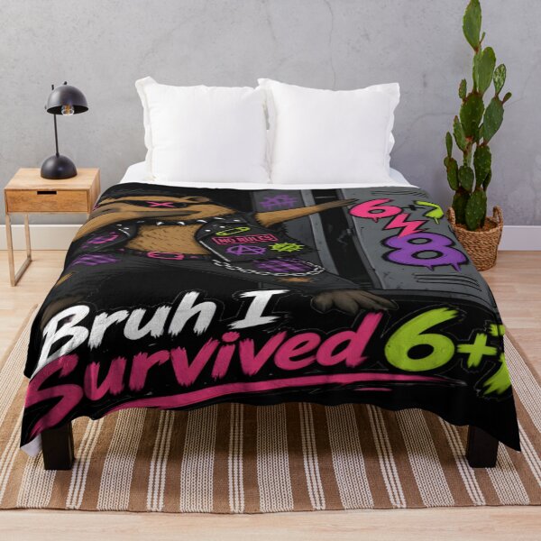 Item preview, Bruh I Survived 6 Plus 7 Punk Capybara Art designed and sold by DailySparks.