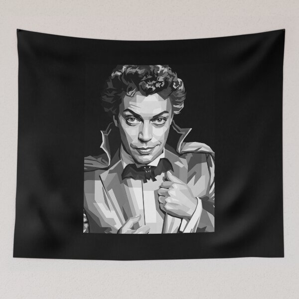 Aperçu de l'œuvre Tim Curry en niveaux de gris créée et vendue par verlonzariy.