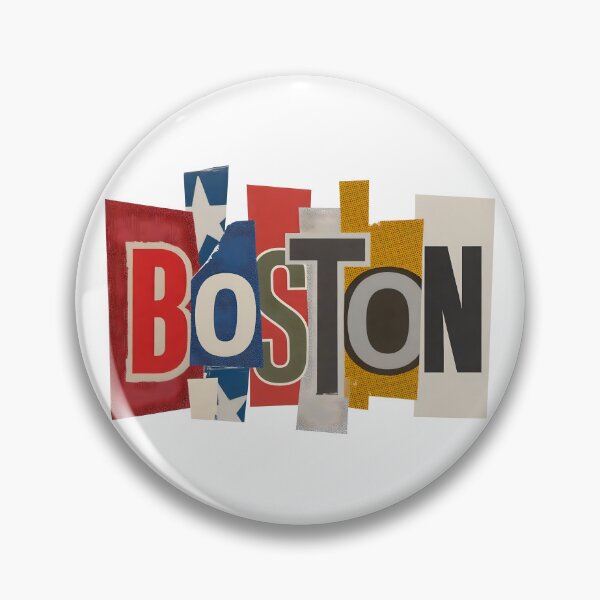 Item preview, Boston Ransom Note Typography Collage designed and sold by ThreadRiotTees.