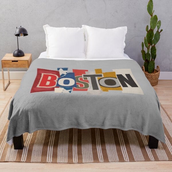 Item preview, Boston Ransom Note Typography Collage designed and sold by ThreadRiotTees.