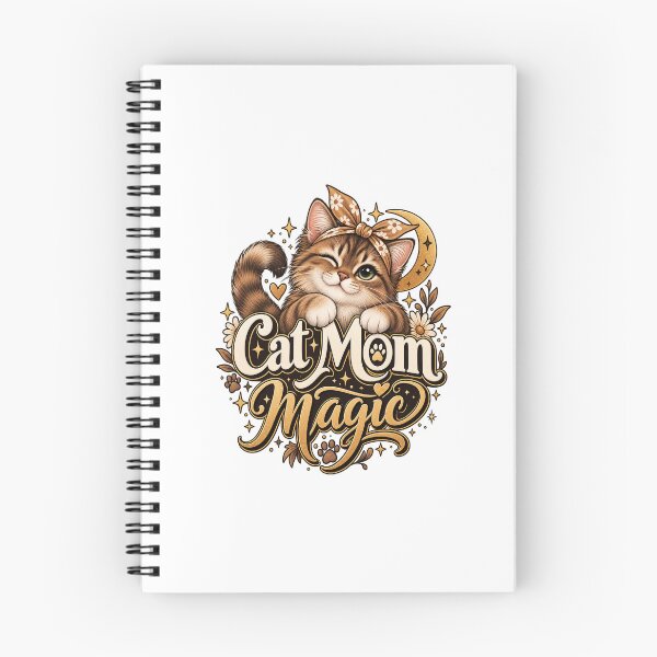 Item preview, Cat Mom Magic Notebook | Cat Lover Journal Gift designed and sold by AZ Atelier.