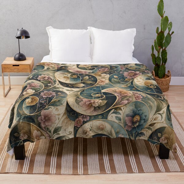 Item preview, Golden Spiral Floral designed and sold by Side Quest Co..