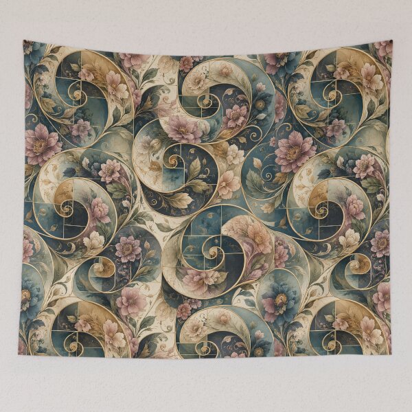 Item preview, Golden Spiral Floral designed and sold by Side Quest Co..