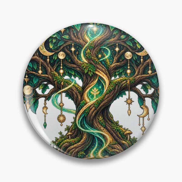 Item preview, Enchanted Moon Tree Mystical Botanical Forest Nature Art designed and sold by irfanshikh.
