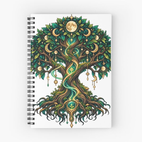Item preview, Enchanted Moon Tree Mystical Botanical Forest Nature Art designed and sold by irfanshikh.
