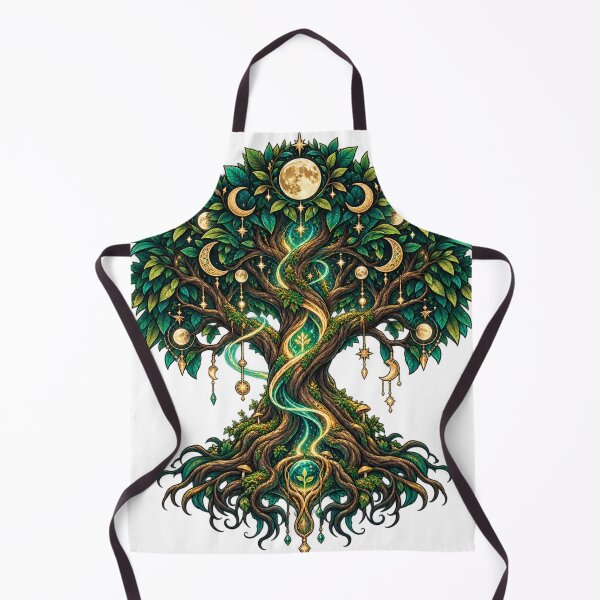 Item preview, Enchanted Moon Tree Mystical Botanical Forest Nature Art designed and sold by irfanshikh.