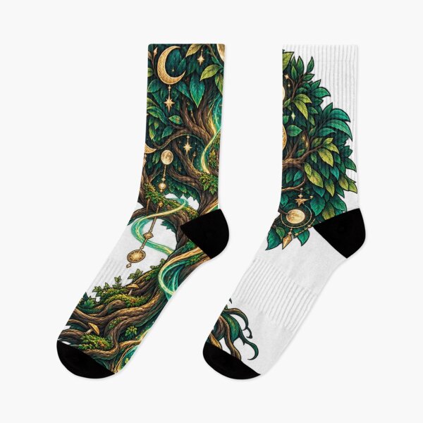 Item preview, Enchanted Moon Tree Mystical Botanical Forest Nature Art designed and sold by irfanshikh.