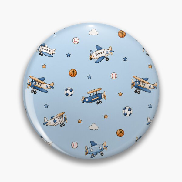 Item preview, Little Aviator – Airplanes, Sports & Stars Kids Pattern designed and sold by HO•Designs.