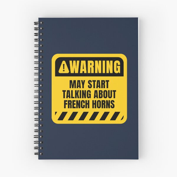 Item preview, French Horns Warning Sign designed and sold by MaryAller.