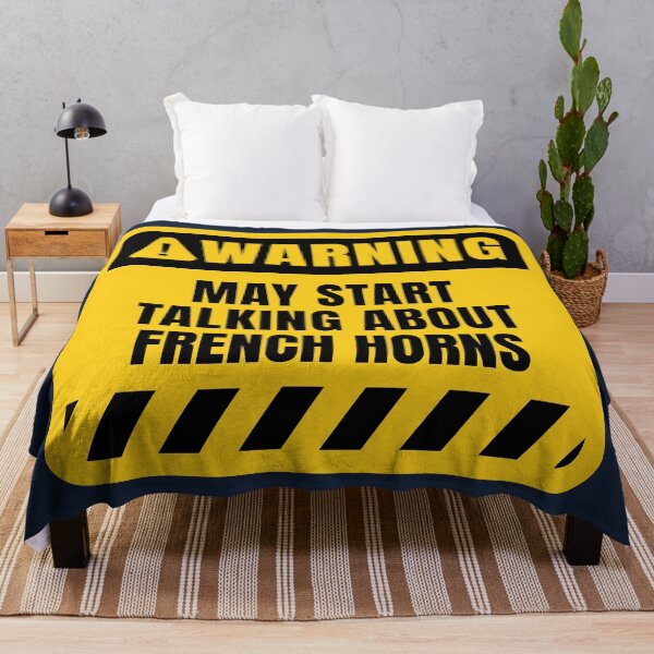 Item preview, French Horns Warning Sign designed and sold by MaryAller.
