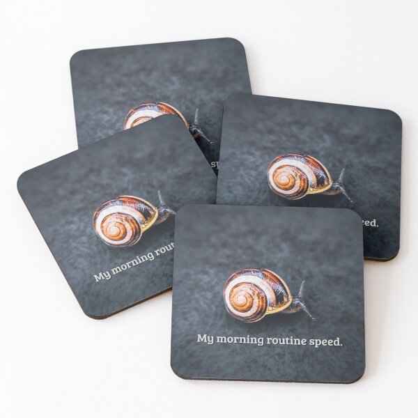 Item preview, My Morning Routine Speed – Funny snail design for morning grumps & coffee lovers designed and sold by Tammigrafie.