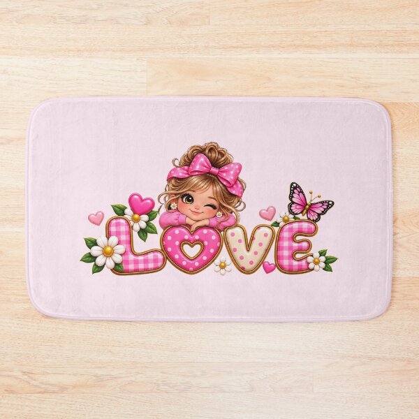Item preview, Sweet Pink Love Girl – Cute Kawaii Hearts & Flowers designed and sold by HO•Designs.