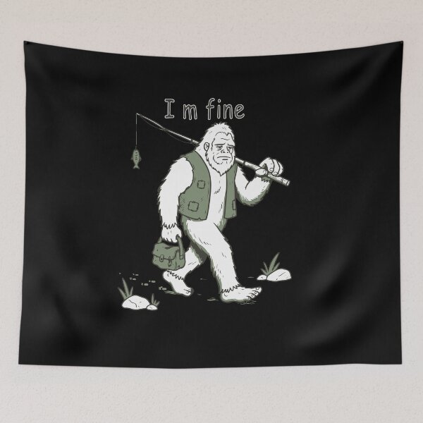 Item preview, Sasquatch Fishing Vibe atau I'm Fine Bigfoot Outdoors  designed and sold by Brexmore3.