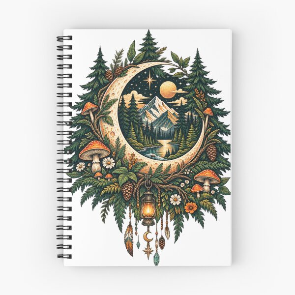 Item preview, Mystical Forest Moon Mushroom Nature Fantasy Woodland Art designed and sold by irfanshikh.