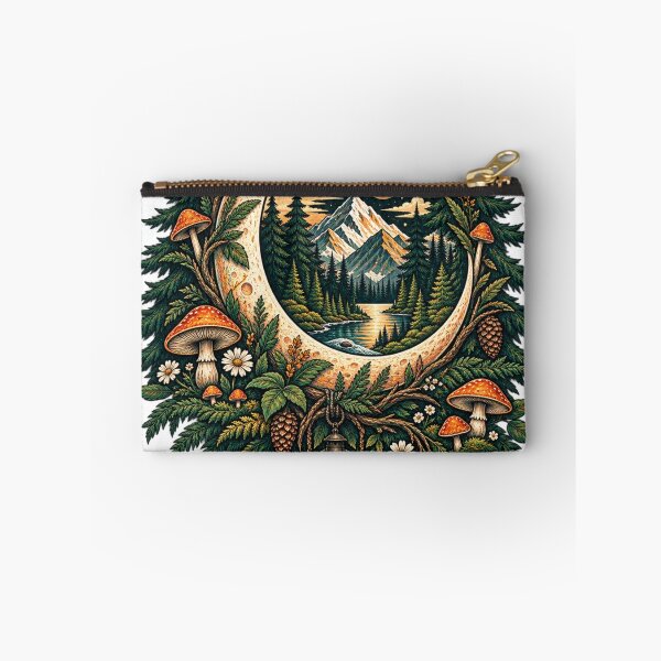 Item preview, Mystical Forest Moon Mushroom Nature Fantasy Woodland Art designed and sold by irfanshikh.