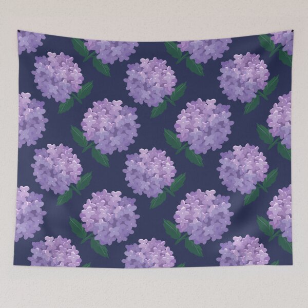 Item preview, Purple Hydrangea Floral Pattern designed and sold by Eri Atelier.