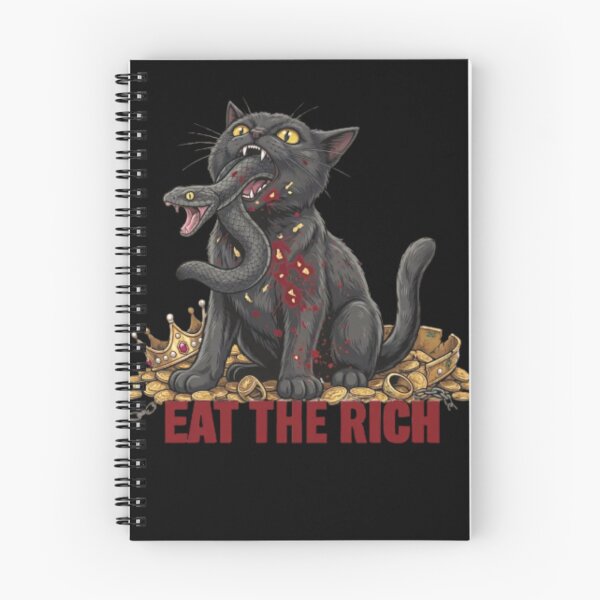Item preview, Eat The Rich Black Cat designed and sold by oldpussboss.