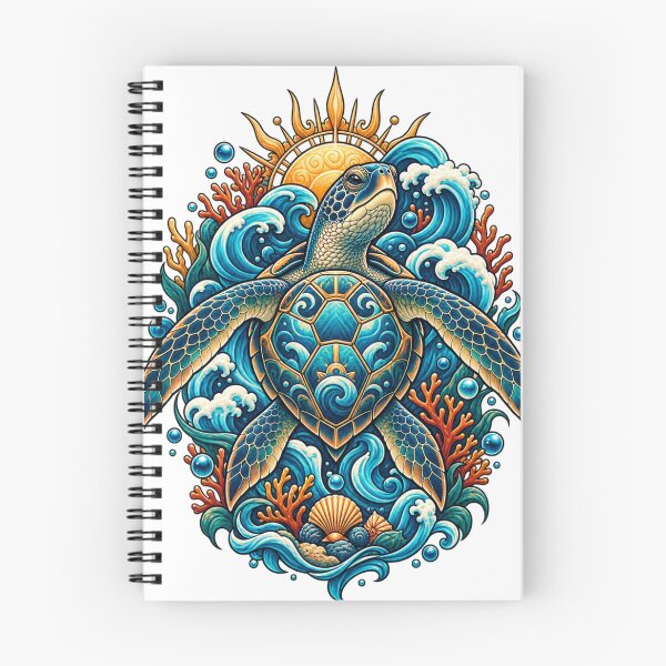 Item preview, Ocean Turtle Sea Waves Tropical Marine Nature Adventure Art designed and sold by irfanshikh.