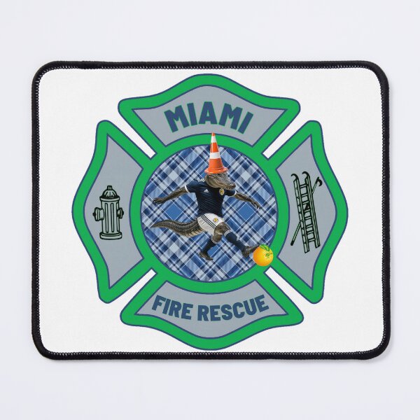 Item preview, MIAMI FIRE RESCUE - Tartan Army Traffic Cone Alligator Maltese Cross designed and sold by Bee Bum Designs.