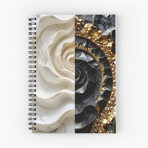 Item preview, Alabaster and Slate Geometric Spiral with Pyrite Accents designed and sold by Vicky Brago-Mitchell®.