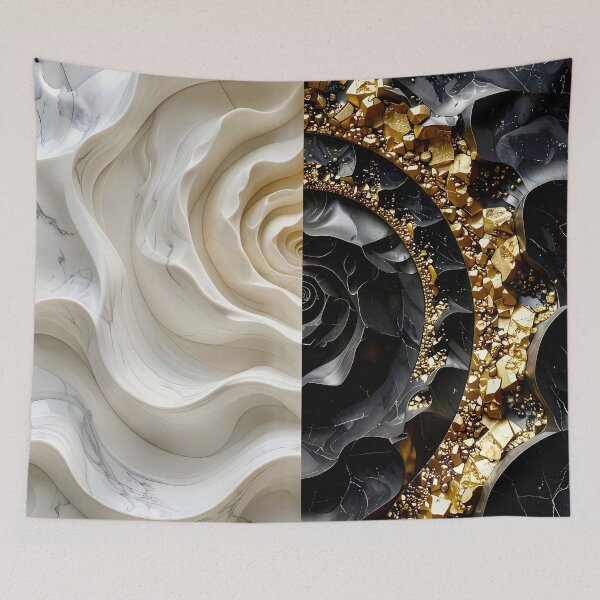 Item preview, Alabaster and Slate Geometric Spiral with Pyrite Accents designed and sold by Vicky Brago-Mitchell®.
